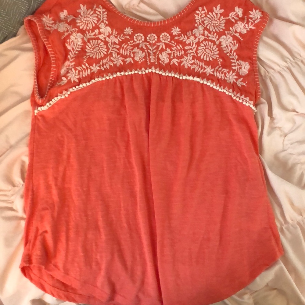Hollister coral shirt